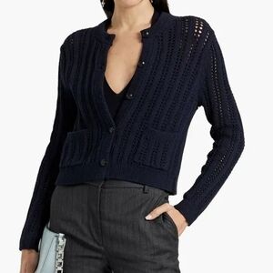 A.L.C. Tilly Open Knit Cotton Blend Cardigan